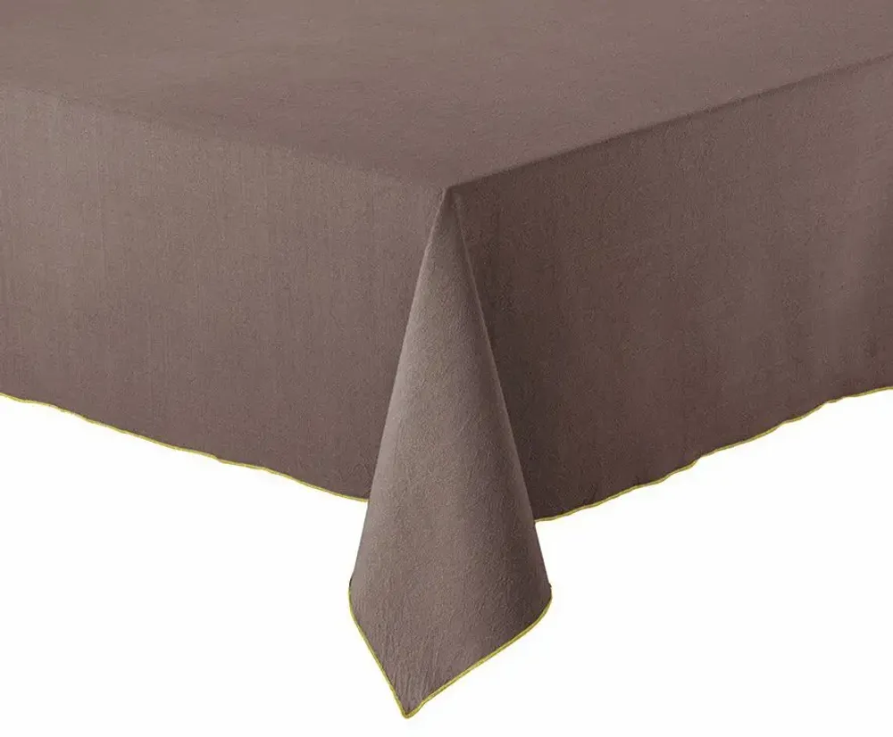 Table cloths - Grace Recycled Tablecloth Café 140 X 250 - MAISON VIVARAISE - SDE VIVARAISE WINKLER