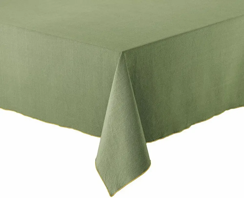 Table cloths - Grace Recycled Tablecloth Matcha 140 X 140 - MAISON VIVARAISE - SDE VIVARAISE WINKLER