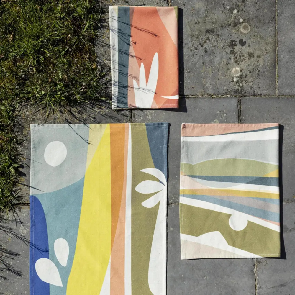 Dish towels - Recycled Tea Towel Revao Multico 50 X 70 - MAISON VIVARAISE - SDE VIVARAISE WINKLER