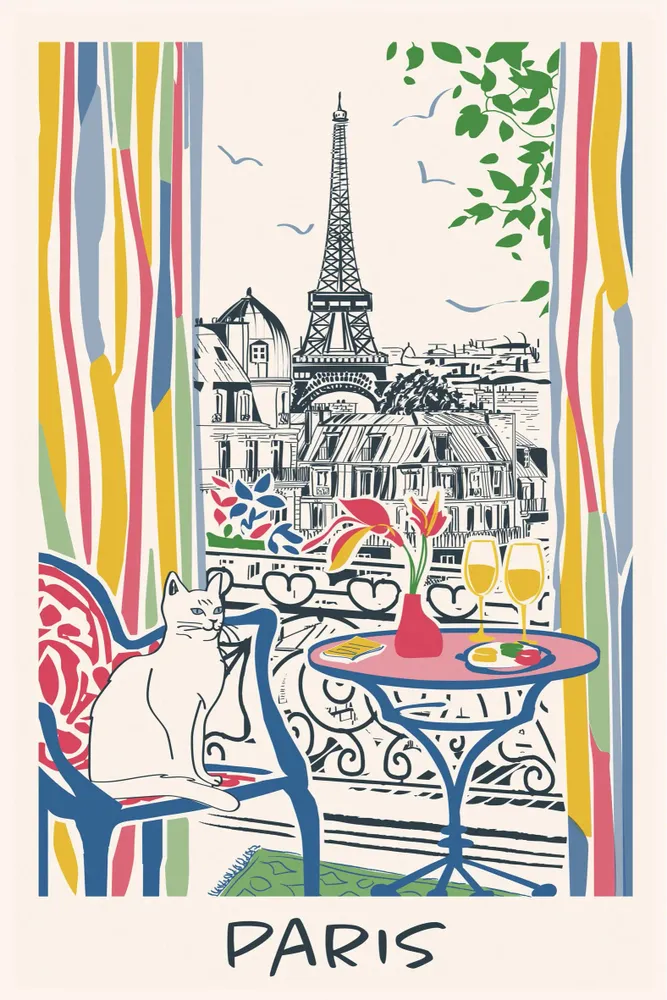 Torchons - Torchon Fenêtre sur Paris Ecru 48 x 72 - MAISON VIVARAISE - SDE VIVARAISE WINKLER