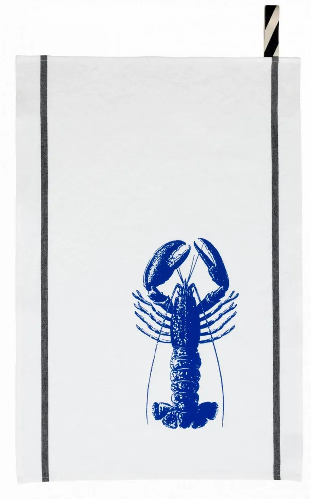 Dish towels - Tea towel Homard Blanc/Bleu 50 X 70 - LA CERISE SUR LE GATEAU