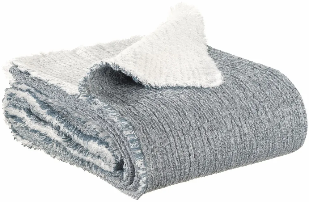 Throw blankets - Emilio Throw Pacific 130 X 200 - MAISON VIVARAISE - SDE VIVARAISE WINKLER