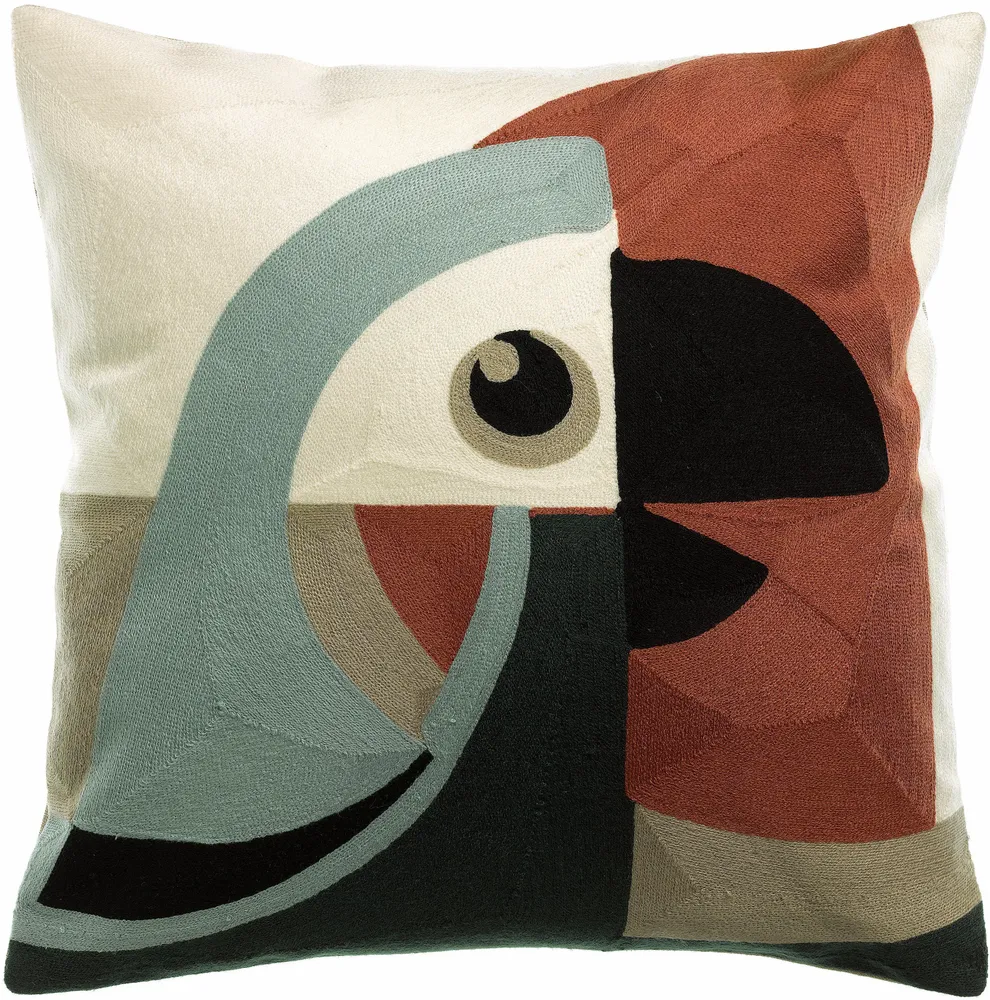 Coussins - Coussin brodé Loro Cèdre 45 x 45 - MAISON VIVARAISE - SDE VIVARAISE WINKLER