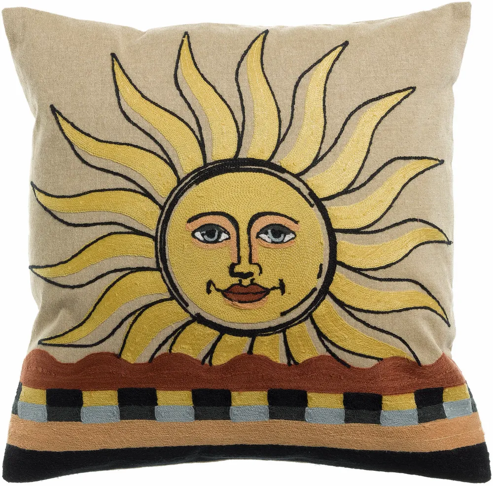 Cushions - Embroidered Cushion Adria Multico 45 X 45 - MAISON VIVARAISE - SDE VIVARAISE WINKLER