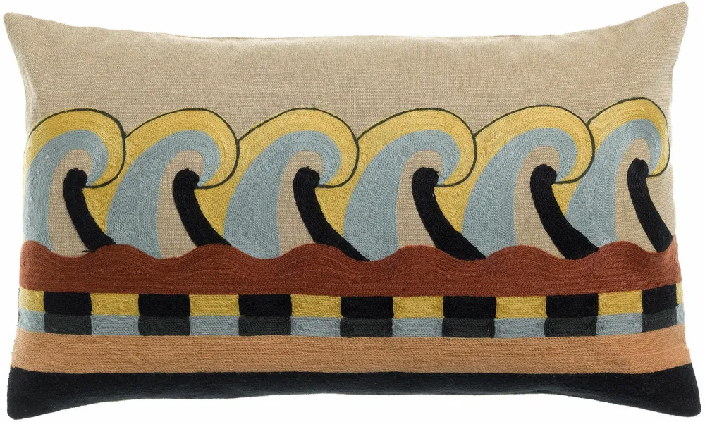 Cushions - Embroidered Cushion Adria Multico 30 X 50 - MAISON VIVARAISE - SDE VIVARAISE WINKLER