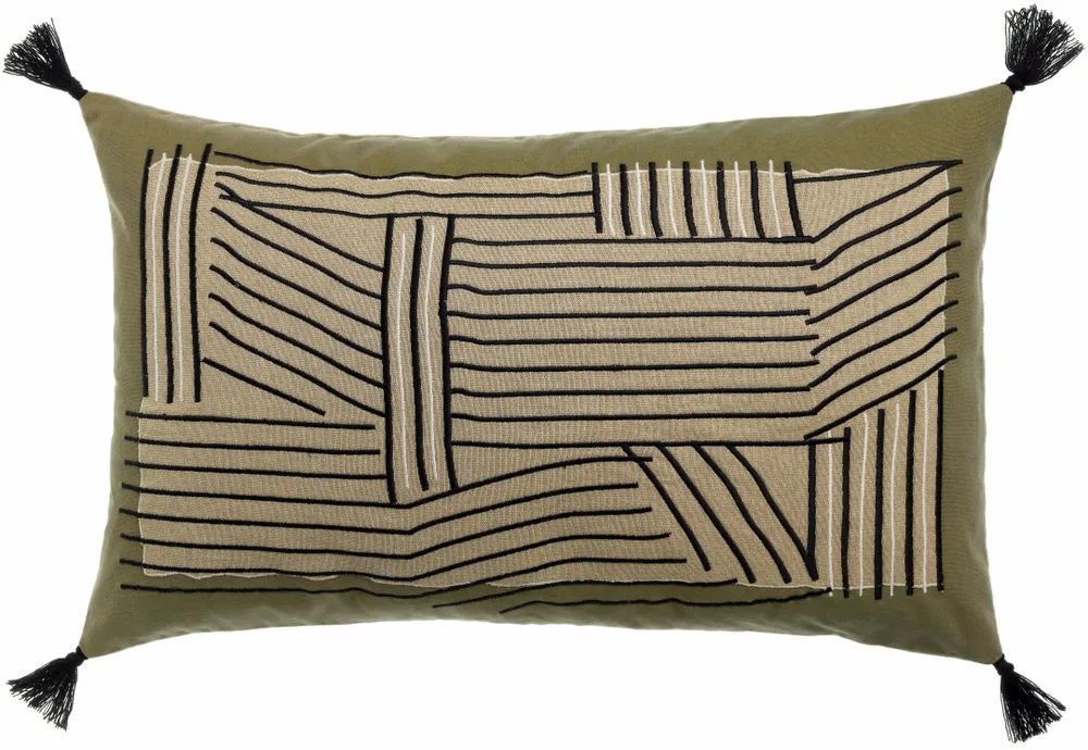 Cushions - Embroidered Cushion Kori Cèdre 40 X 65 - MAISON VIVARAISE - SDE VIVARAISE WINKLER