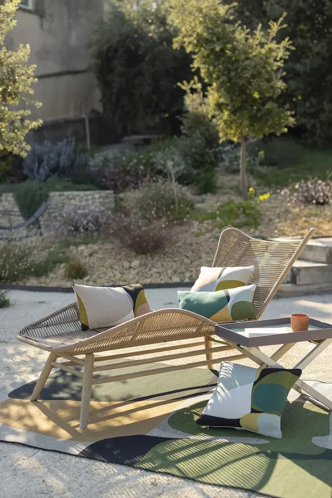 Coussins - Coussin Leana outdoor Opaline 45 x 45 - MAISON VIVARAISE - SDE VIVARAISE WINKLER