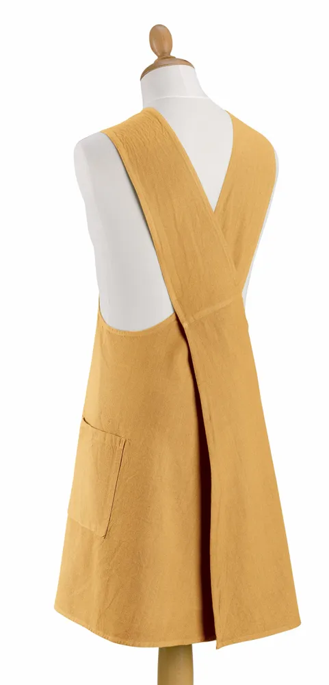 Tabliers de cuisine - Tablier de cuisine japonais recyclé Haru Cannelle 78 x 100 - MAISON VIVARAISE - SDE VIVARAISE WINKLER