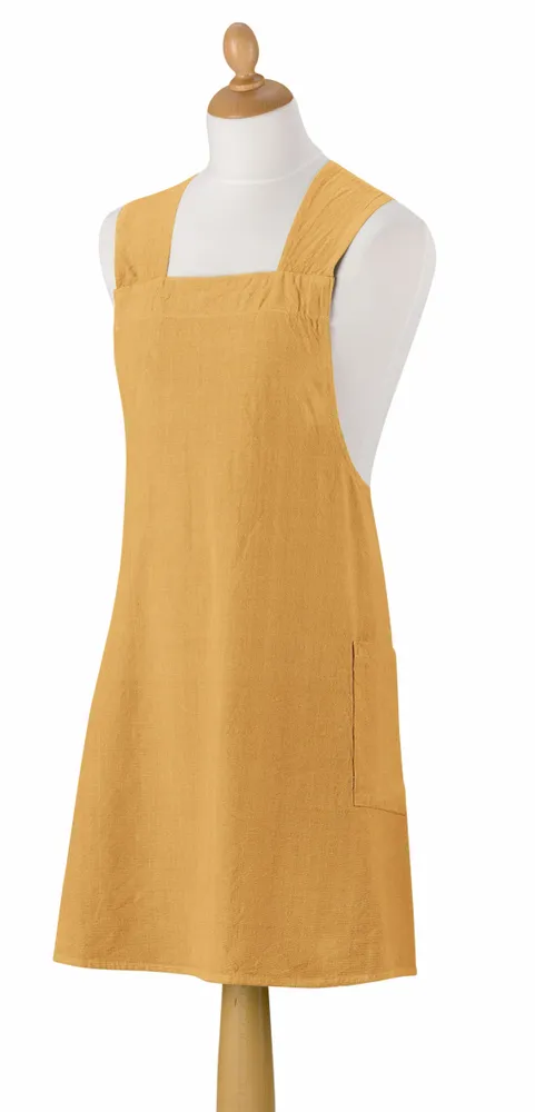 Tabliers de cuisine - Tablier de cuisine japonais recyclé Haru Cannelle 78 x 100 - MAISON VIVARAISE - SDE VIVARAISE WINKLER