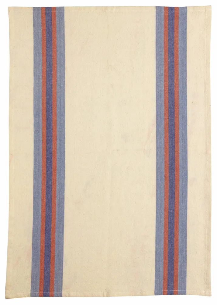 Dish towels - Recycled tea towel Yuna Majorelle/Naturel 50 X 70 - MAISON VIVARAISE - SDE VIVARAISE WINKLER