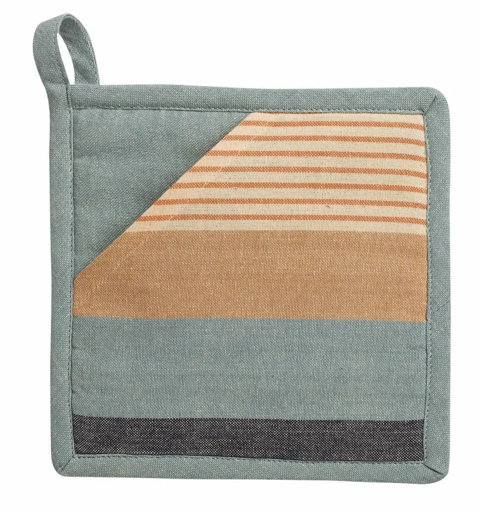 Potholders - Recycled 2-in-1 Potholder Yuna Azur 20 X 20 - MAISON VIVARAISE - SDE VIVARAISE WINKLER