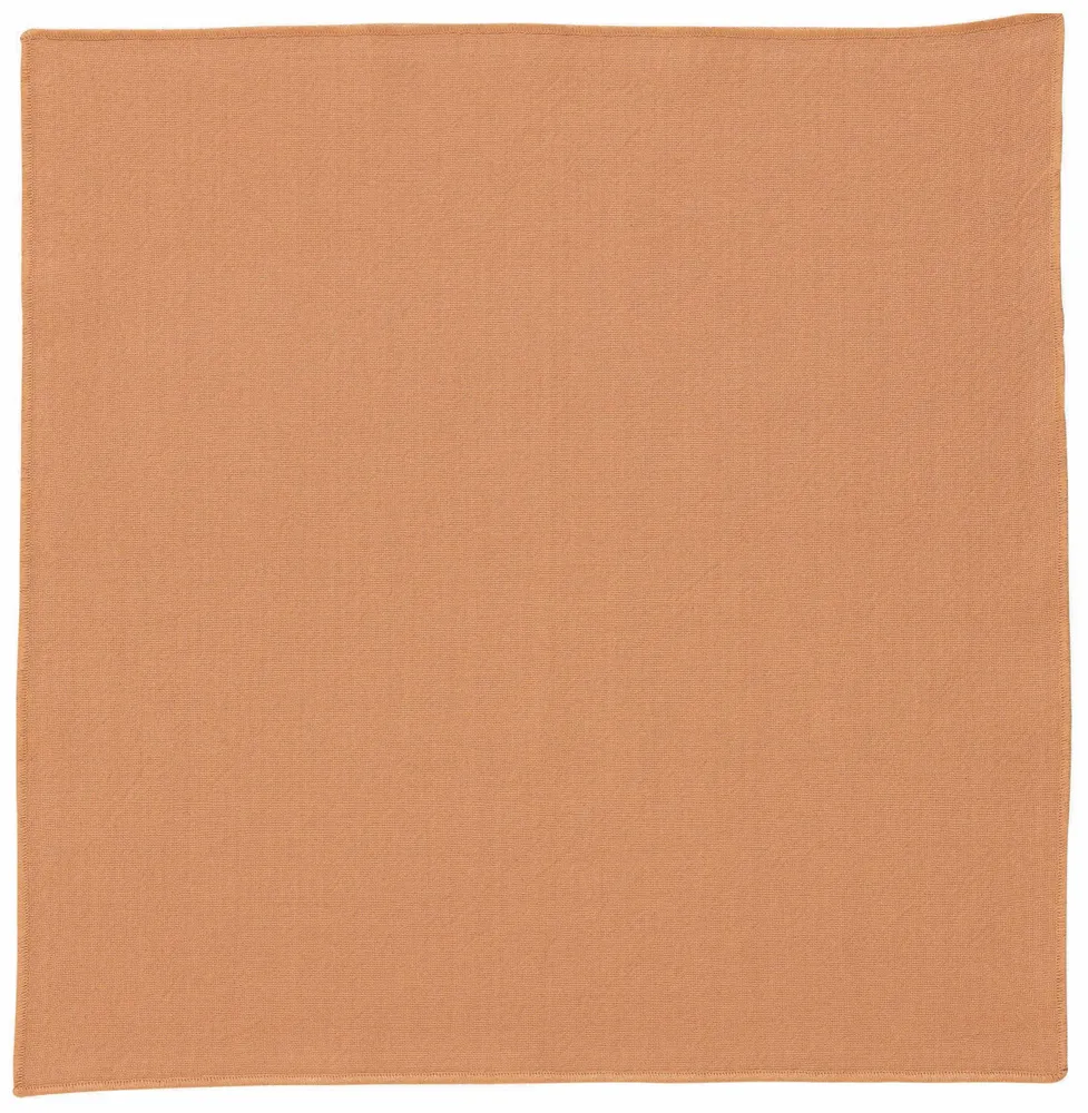 Napkins - Recycled table napkin Yuna Terracotta 50 X 50 - MAISON VIVARAISE - SDE VIVARAISE WINKLER