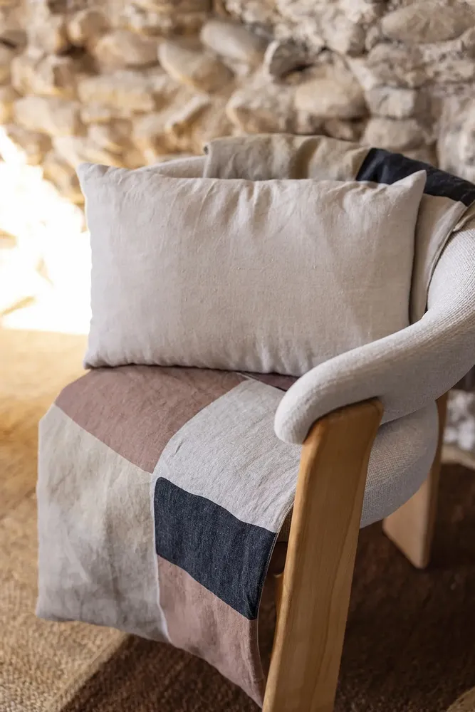 Bed linens - Quilted Throw Zeff Kali Naturel 85 X 200 - MAISON VIVARAISE - SDE VIVARAISE WINKLER