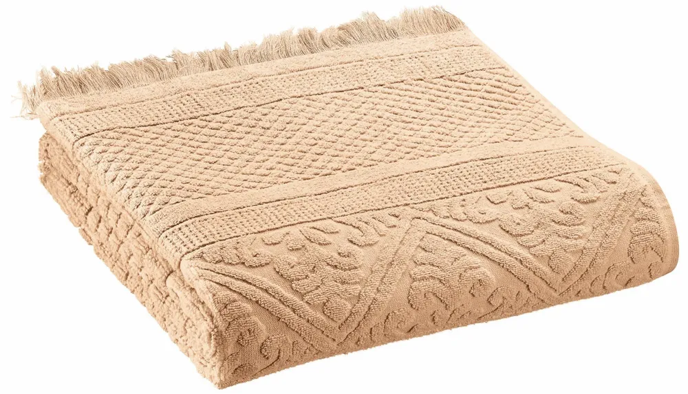 Serviettes de bain - Serviette de toilette Zoé Poudre 50 x 100 - MAISON VIVARAISE - SDE VIVARAISE WINKLER