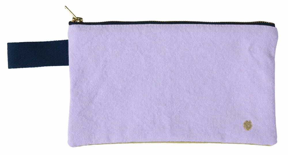 Clutches - Wristlet pouch Tricolo Lilas 14 X 24 - LA CERISE SUR LE GATEAU