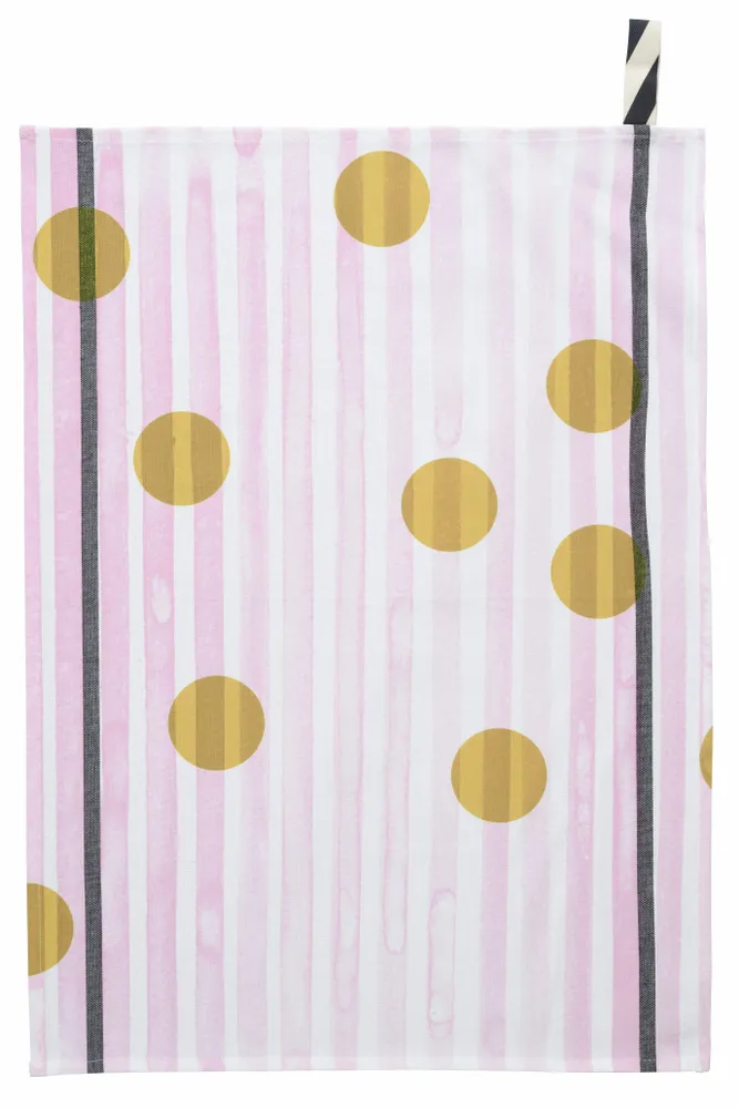 Dish towels - Striped tea towel Citron Jaune 50 X 70 - LA CERISE SUR LE GATEAU