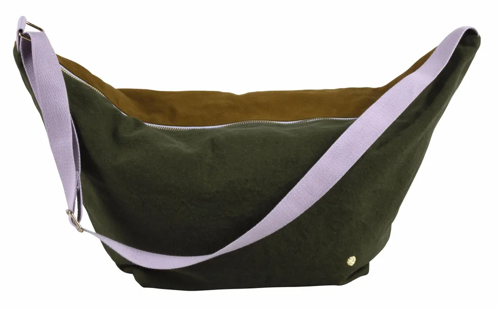Bags and totes - Half-moon bag Tricolo Kale Nuts 53 X 28 X 12 - LA CERISE SUR LE GATEAU