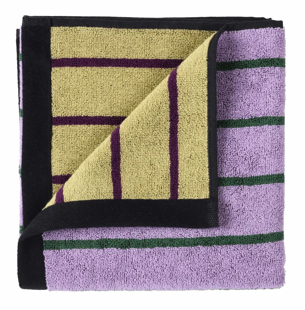 Serviettes de bain - Serviette de toilette Charly Lilas 50 x 100 - LA CERISE SUR LE GATEAU