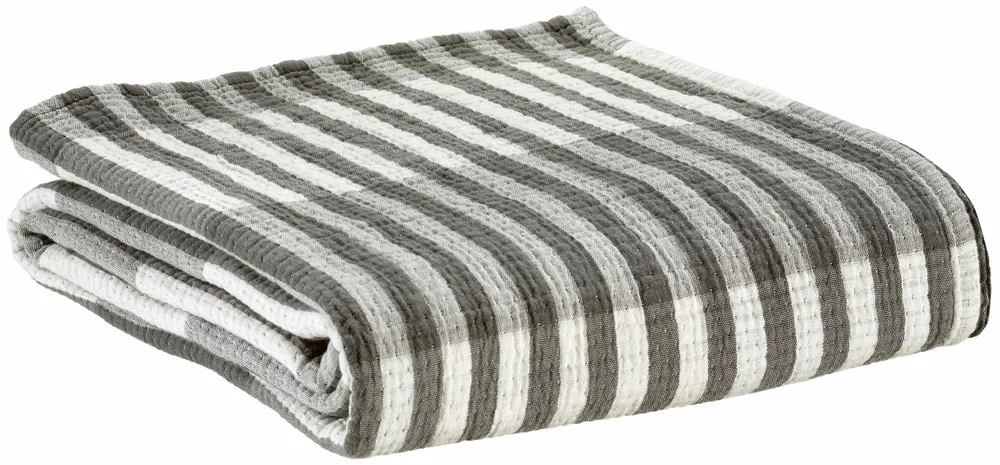 Plaids - Plaid Calista Cendre 137 x 180 - MAISON VIVARAISE - SDE VIVARAISE WINKLER