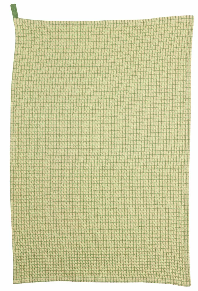 Torchons - Torchon nid d'abeilles bicolore Mumba Prairie naturel 50 x 70 - MAISON VIVARAISE - SDE VIVARAISE WINKLER