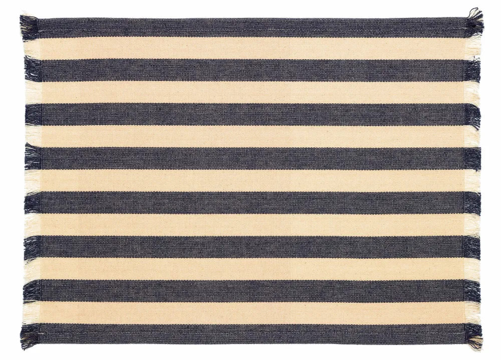 Nappes - Set de table Yanis recyclé Marine 35 x 45 - MAISON VIVARAISE - SDE VIVARAISE WINKLER