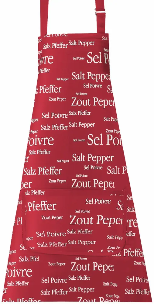 Aprons - Sel & Poivre Kitchen Apron Rouge 80 X 85 - MAISON VIVARAISE - SDE VIVARAISE WINKLER
