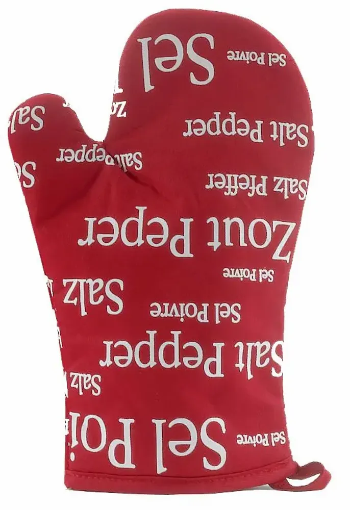 Potholders - Sel & Poivre Oven Mitt Rouge 19 X 32 - MAISON VIVARAISE - SDE VIVARAISE WINKLER