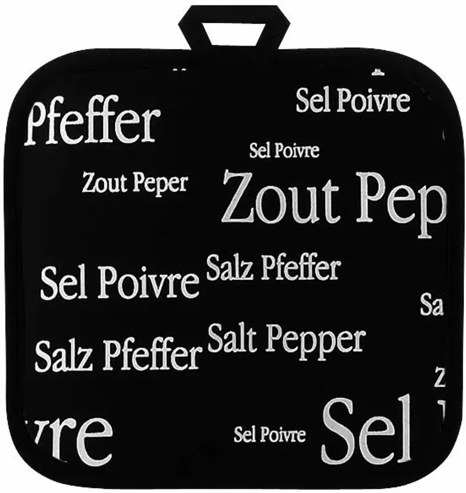 Potholders - Sel & Poivre Pot Holder Noir 20 X 20 - MAISON VIVARAISE - SDE VIVARAISE WINKLER