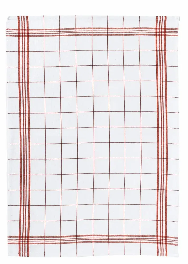 Dish towels - Carreaux Tea Towel Rouge 50 X 70 - MAISON VIVARAISE - SDE VIVARAISE WINKLER