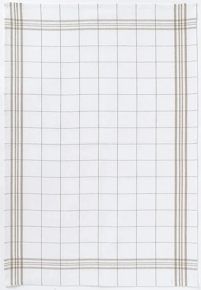 Torchons - Torchon Carreaux taupe 50 X 70 - MAISON VIVARAISE - SDE VIVARAISE WINKLER