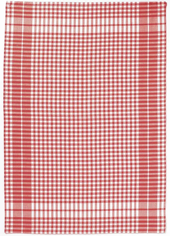 Dish towels - Petits Carreaux Tea Towel Rouge 50 X 70 - MAISON VIVARAISE - SDE VIVARAISE WINKLER