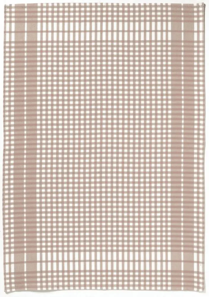 Torchons - Torchon Petits Carreaux taupe 50 X 70 - MAISON VIVARAISE - SDE VIVARAISE WINKLER