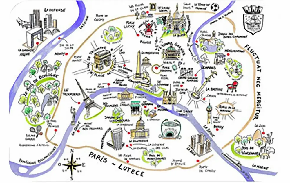 Nappes - Set de Table Dessin Paris Lutèce 45 X 30 - MAISON VIVARAISE - SDE VIVARAISE WINKLER