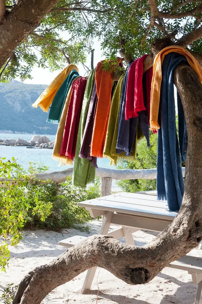 Serviettes de bain - Drap de bain Zoé Craie 100 X 180 - MAISON VIVARAISE - SDE VIVARAISE WINKLER