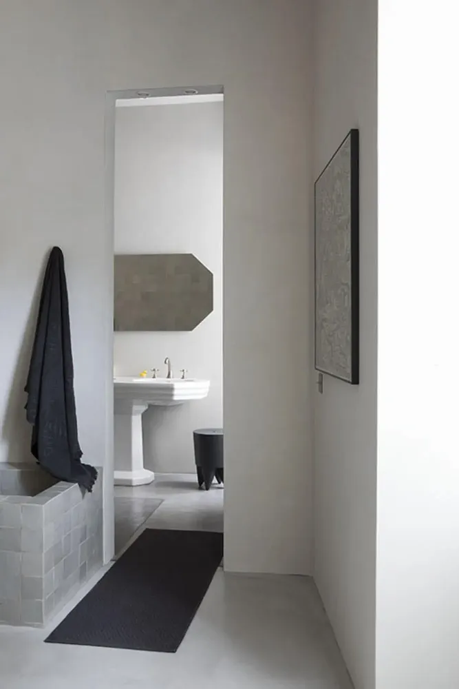 Serviettes de bain - Drap de bain Zoé Carbone 100 X 180 - MAISON VIVARAISE - SDE VIVARAISE WINKLER