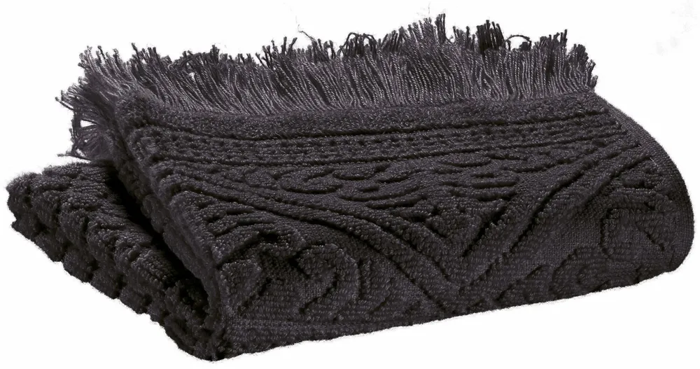 Serviettes de bain - Serviette invité Zoé Carbone 30 X 50 - MAISON VIVARAISE - SDE VIVARAISE WINKLER