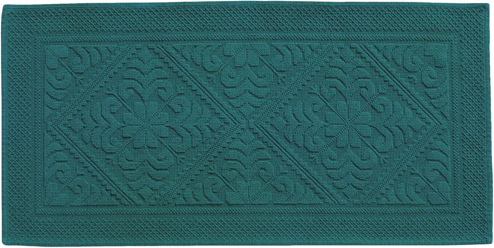 Other bath linens - Enzo Bath Mat Peacock 54 X 110 - MAISON VIVARAISE - SDE VIVARAISE WINKLER