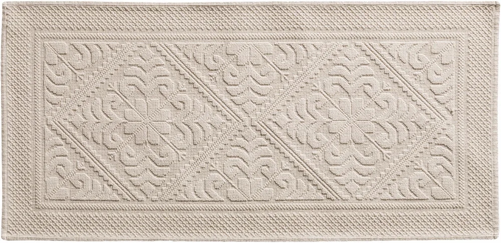 Other bath linens - Enzo Bath Mat Ciment 54 X 110 - MAISON VIVARAISE - SDE VIVARAISE WINKLER