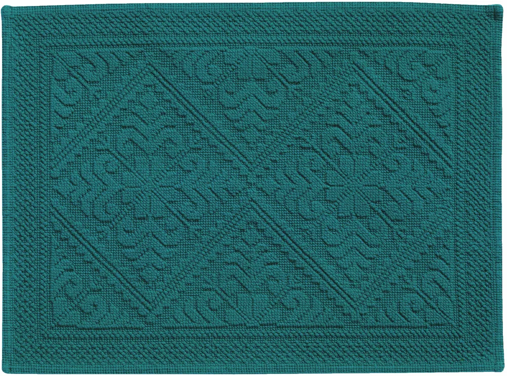 Other bath linens - Enzo Bath Mat Peacock 54 X 64 - MAISON VIVARAISE - SDE VIVARAISE WINKLER