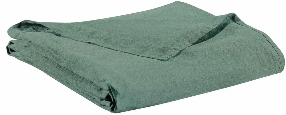 Bed linens - Zeff Flat Sheet Vert de gris 240 X 300 - MAISON VIVARAISE - SDE VIVARAISE WINKLER