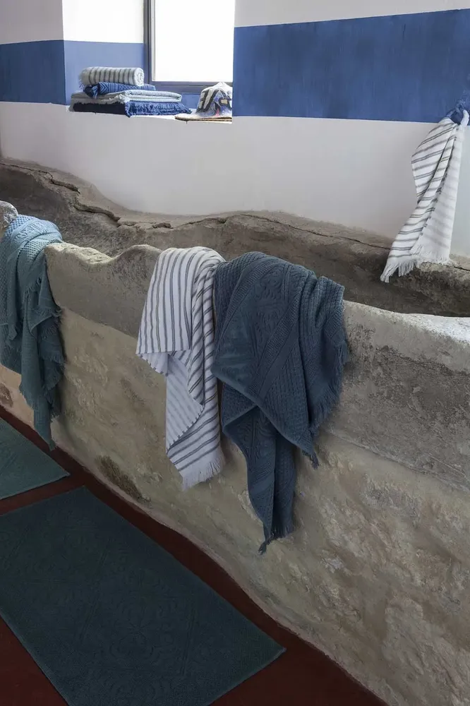 Autres linges de bain - Tapis de Bain Enzo Vert de gris 54 X 64 - MAISON VIVARAISE - SDE VIVARAISE WINKLER