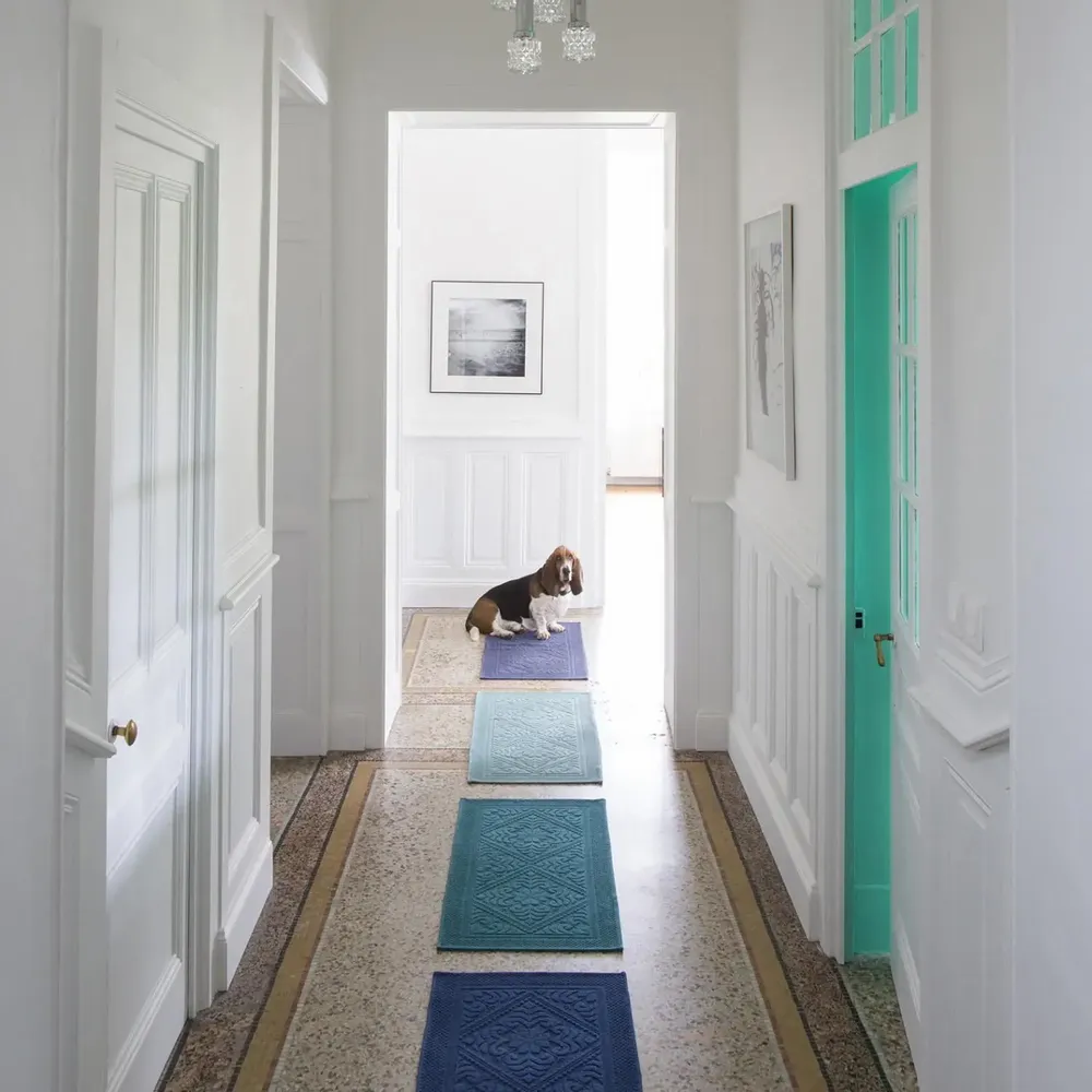 Autres linges de bain - Tapis de Bain Enzo Vert de gris 54 X 110 - MAISON VIVARAISE - SDE VIVARAISE WINKLER