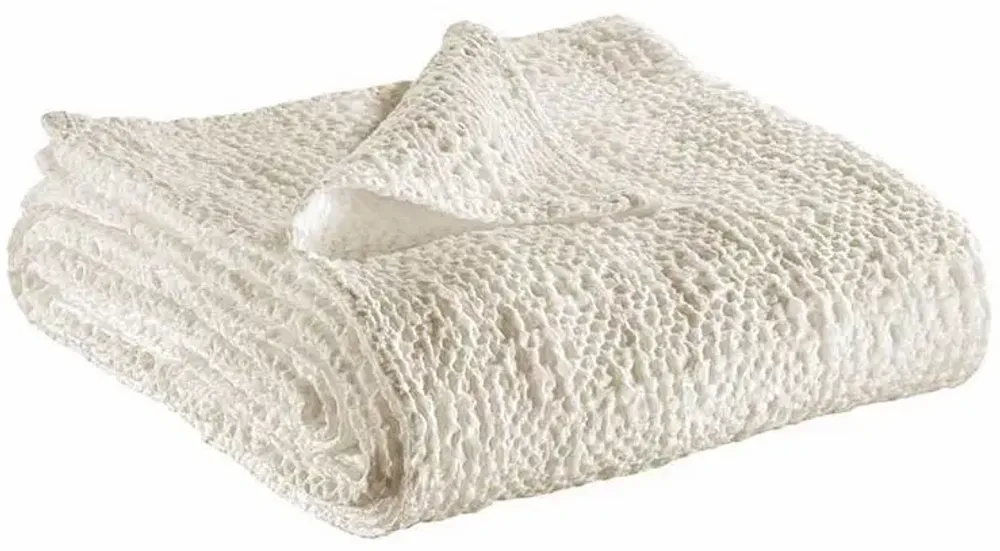 Bed linens - Tana Bed Throw Craie 260 X 260 - MAISON VIVARAISE - SDE VIVARAISE WINKLER