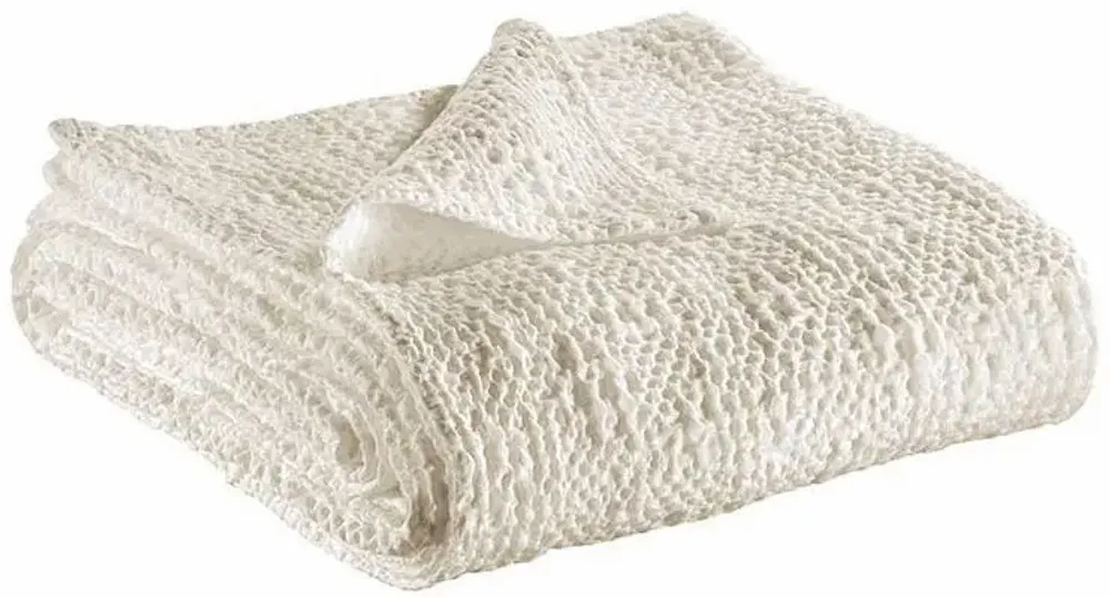 Bed linens - Tana Bed Throw Craie 240 X 260 - MAISON VIVARAISE - SDE VIVARAISE WINKLER