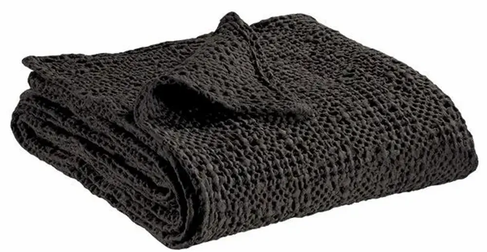 Bed linens - Tana Bed Throw Carbone 180 X 260 - MAISON VIVARAISE - SDE VIVARAISE WINKLER