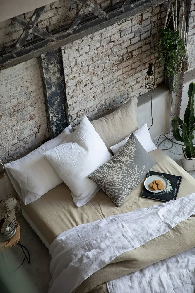 Bed linens - Zeff Fitted Sheet Naturel 140 X 190 X 30 - MAISON VIVARAISE - SDE VIVARAISE WINKLER