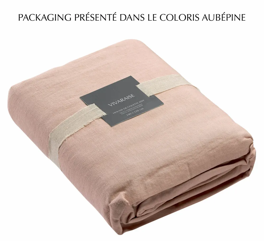 Bed linens - Zeff Duvet Cover Craie 260 X 240 - MAISON VIVARAISE - SDE VIVARAISE WINKLER