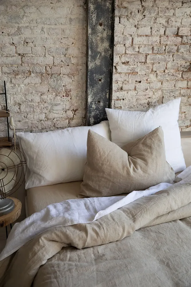 Bed linens - Zeff Pillowcase Naturel 65 X 65 - MAISON VIVARAISE - SDE VIVARAISE WINKLER