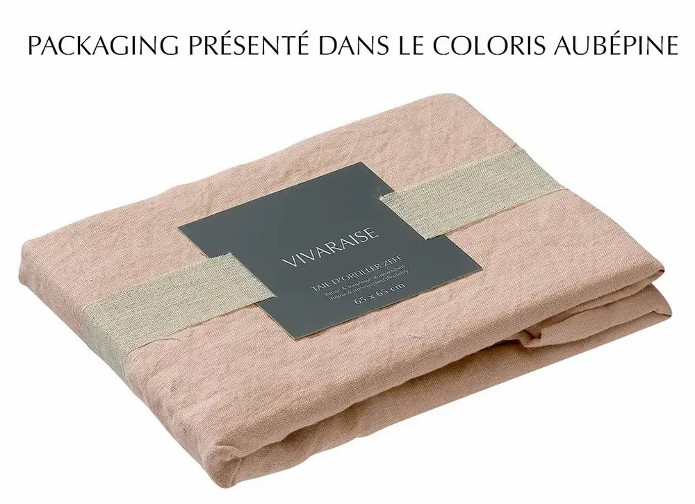 Bed linens - Zeff Pillowcase Naturel 65 X 65 - MAISON VIVARAISE - SDE VIVARAISE WINKLER