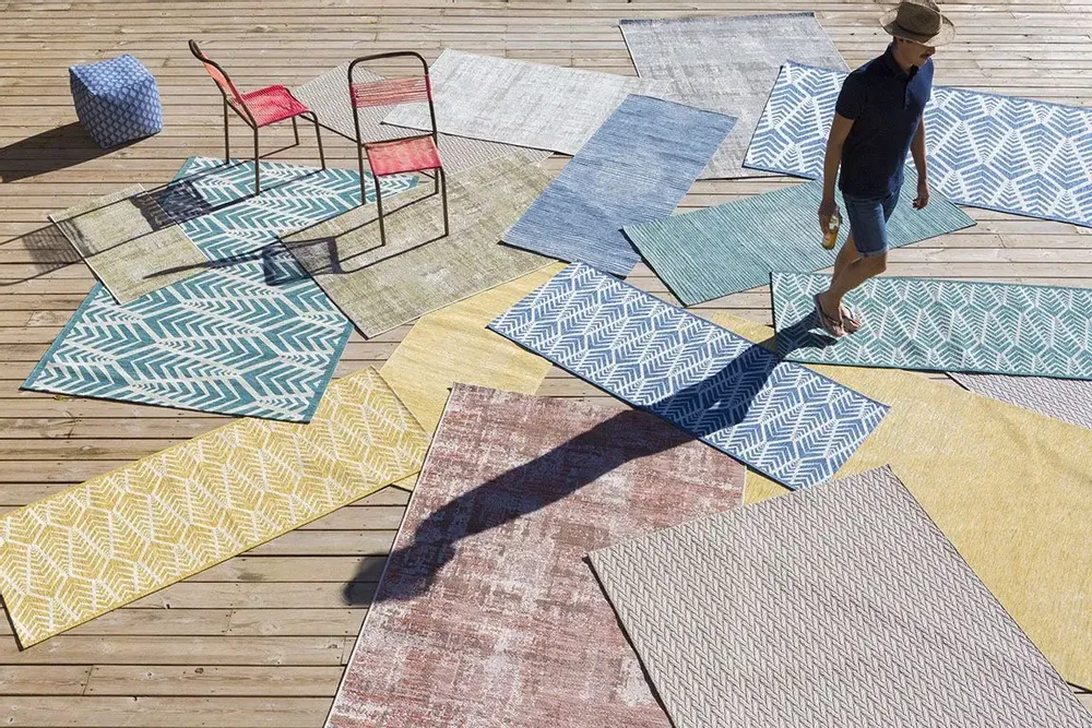 Rugs - Outdoor rug Catania Gris 60 x 110 - MAISON VIVARAISE - SDE VIVARAISE WINKLER